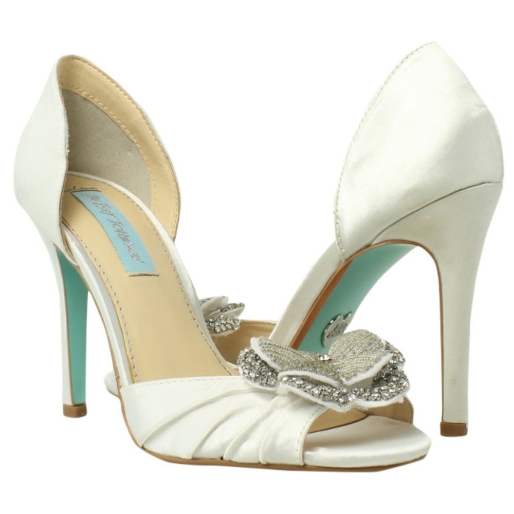💯 NWT Blue By Betsey Johnson Emma Wedding Heels